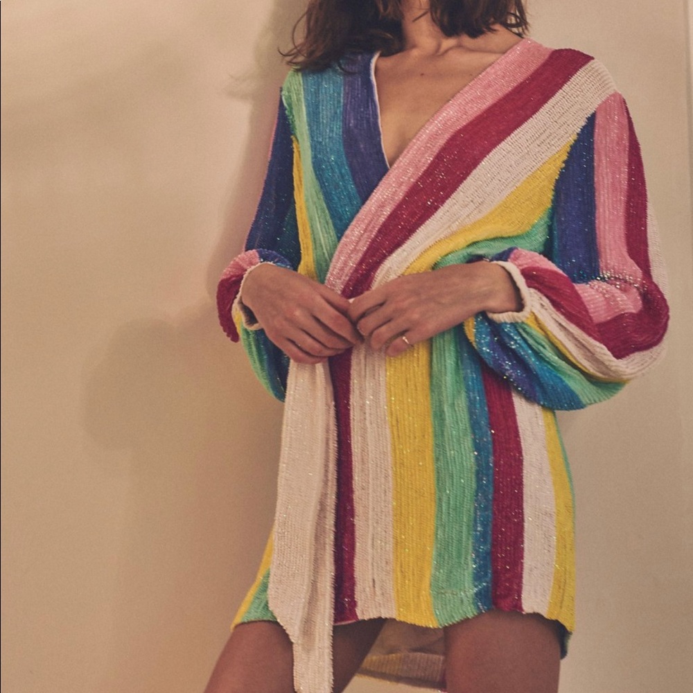 RETROFÊTE Gabrielle Robe UNICORN STRIPE - Picture 9 of 16